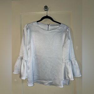 ALICE & OLIVIA Bernice Ruffle-Sleeve Top